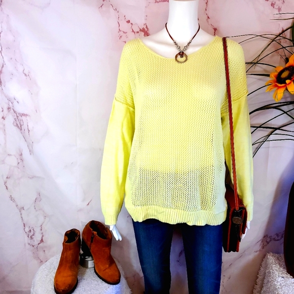 Lane Bryant Sweaters - Lane Bryant bright yellow 100% cotton sweater